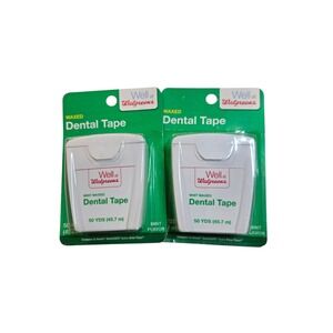 Walgreens Mint Waxed Dental Tape 50 Yards 2 In Lot